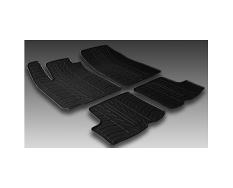 Rubber mats suitable for Dacia Sandero 2008- (T-Design 4-piece + mounting clips), Image 2