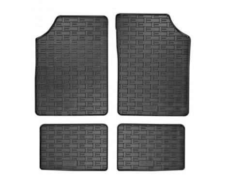 Rubber mats suitable for Dacia Spring EV 2021- (4-piece + mounting system)