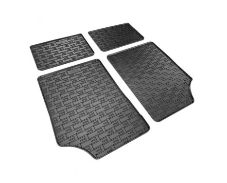 Rubber mats suitable for Dacia Spring EV 2021- (4-piece + mounting system), Image 3