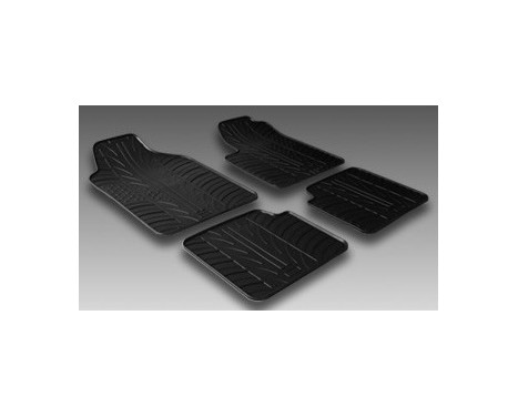 Rubber mats suitable for Fiat 500 2007-2012 (T profile 4-piece), Image 2
