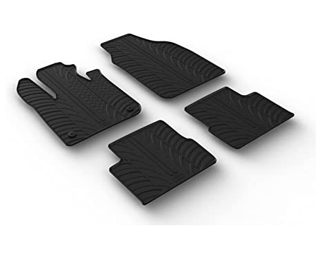 Rubber mats suitable for Fiat 500e 2020- (T-Design 4-piece)
