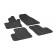 Rubber mats suitable for Fiat 500X & Jeep Renegade 2015- (T-Design 4-piece + mounting clips)