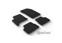 Rubber mats suitable for Fiat 600 Hybrid 2024- (T profile 4-piece + mounting clips)