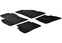 Rubber mats suitable for Fiat Doblo 5 doors 2010- (T-Design 4-piece + mounting clips)