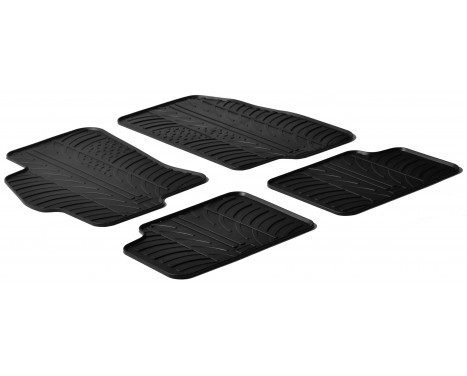 Rubber mats suitable for Fiat Linea 2007- (T-Design 4-piece)