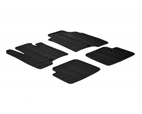 Rubber mats suitable for Fiat Panda 2012-2014 (T profile 4-d