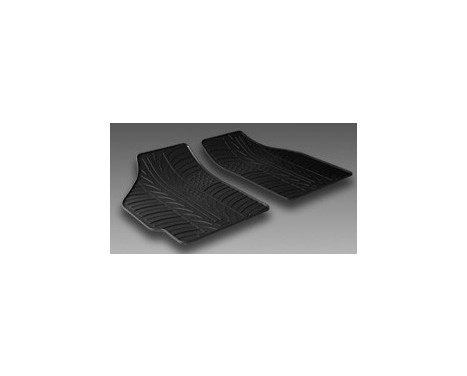 Rubber mats suitable for Fiat Panda Van 2003- 2011 (T-Design 2-piece + mounting clips) l, Image 2