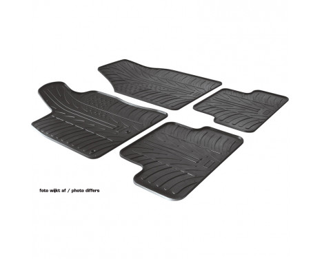Rubber mats suitable for Fiat Punto 2014- (T-Design 4-piece + mounting clips), Image 2
