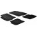 Rubber mats suitable for Fiat Punto Evo 2009-2014 (T-Design 4-piece + mounting clips)