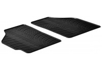 Rubber mats suitable for Fiat Punto Van 1999- & 2003- (T-Design 2-piece + mounting clips)