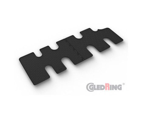 Rubber mats suitable for Fiat, Renault, Opel, Nissan - 2 Piece + Mounting clips