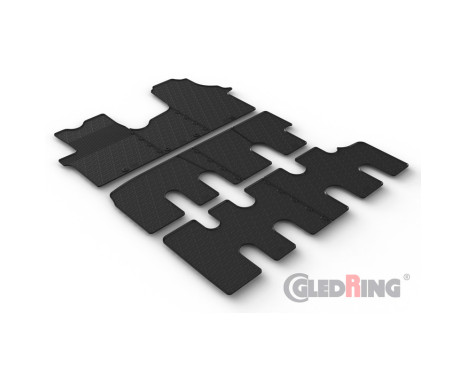 Rubber mats suitable for Fiat, Renault, Opel, Nissan - 3 Pieces + Mounting Clips, Image 2