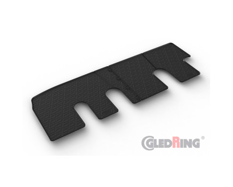 Rubber mats suitable for Fiat, Renault, Opel, Nissan - 3 Pieces + Mounting Clips