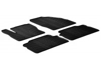 Rubber mats suitable for Ford C-Max 2003-2009 (T-Design 4-piece + mounting clips)