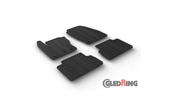 Rubber mats suitable for Ford C-Max 2015- (T-Design 4-piece + mounting clips), Image 2