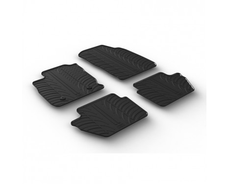 Rubber mats suitable for Ford Ecosport Facelift 11/2017- (T-Design 4-piece)