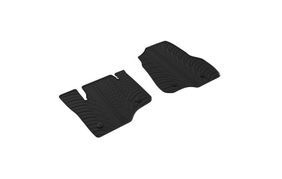 Rubber mats suitable for Ford F-250 2017-2022 & 2022- (T-Design 2-piece + mounting clips)