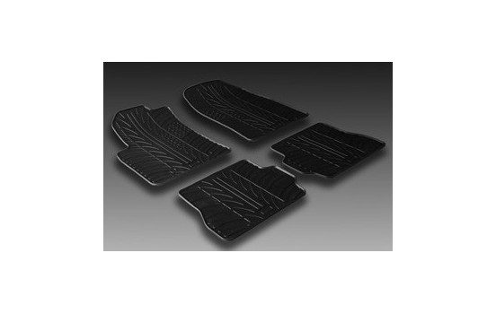 Rubber mats suitable for Ford Fiesta VII 2008- (T-Design 4-piece + mounting clips), Image 2