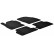 Rubber mats suitable for Ford Focus II 2005-2011 (T-Design 4-piece + mounting clips)