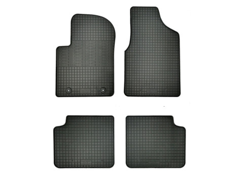 Rubber mats suitable for Ford Ka II 2008-2012 (4-piece with mounting points)