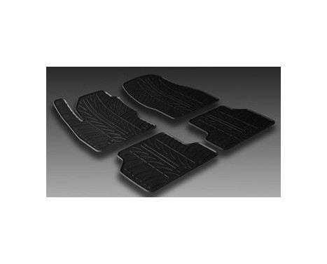 Rubber mats suitable for Ford Kuga 2008-2013 (T-Design 4-piece + mounting clips), Image 2