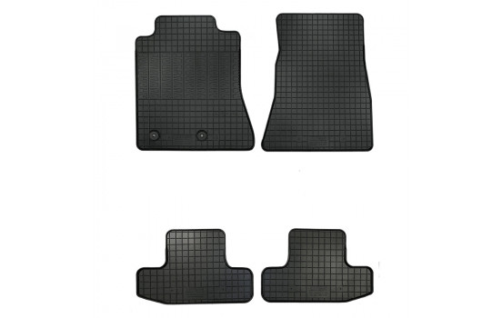 Rubber mats suitable for Ford Mustang GT 2015- (4-piece + mounting system)