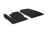 Rubber mats suitable for Ford Tourneo Connect Cargo 2014- (T-Design 2-piece + mounting clips)