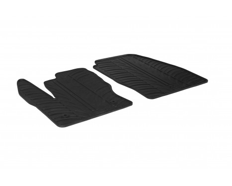 Rubber mats suitable for Ford Tourneo Connect Cargo 2014- (T-Design 2-piece + mounting clips)
