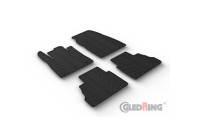 Rubber mats suitable for Ford Tourneo Courier 2023- (T profile 4-piece + mounting clips)