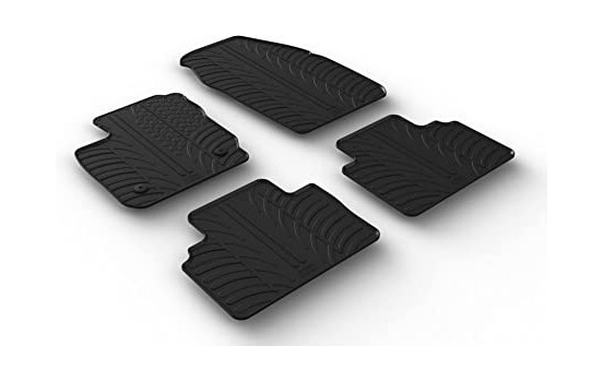 Rubber mats suitable for Ford Tourneo Courier Kombi/Passenger 2014- & Facelift 2018- (4-piece)