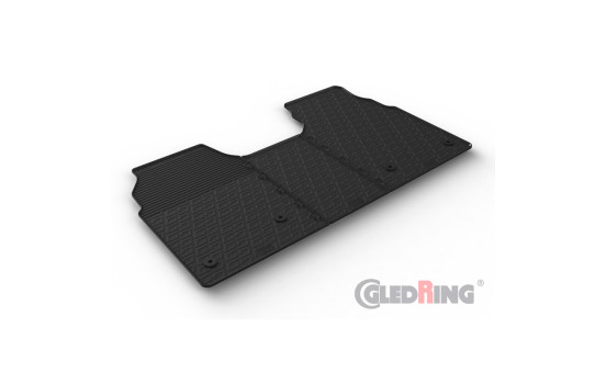 Rubber mats suitable for Ford Tourneo Custom 2023- (Manual transmission, seat/seat) (G profile 3-piece