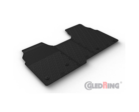 Rubber mats suitable for Ford Tourneo Custom 2023- (seat/bench) (G profile 3-piece + mounting clips)