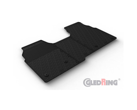 Rubber mats suitable for Ford Tourneo Custom 2023- (seat/bench) (G profile 3-piece + mounting clips), Image 2