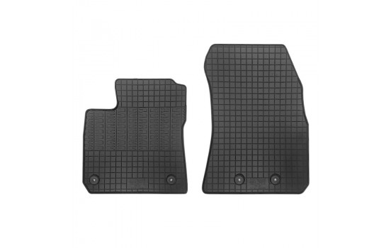 Rubber mats suitable for Ford Transit Courier 2-person 2019- (2-piece with mounting points)