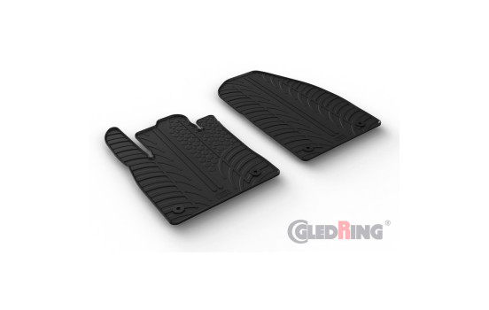 Rubber mats suitable for Ford Transit Courier (Cargo) 2023- (T profile 2-piece + mounting clips), Image 2