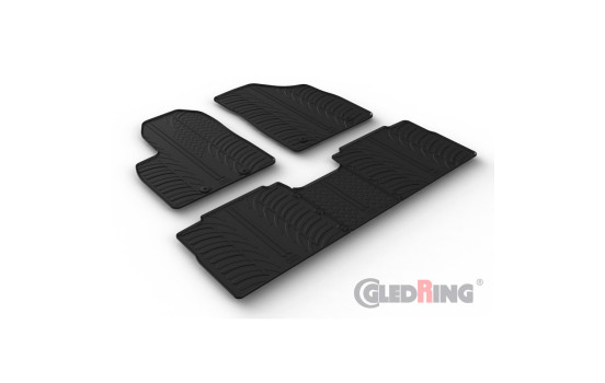 Rubber mats suitable for Forthing U-Tour 2023- (T profile 5-piece + mounting clips)