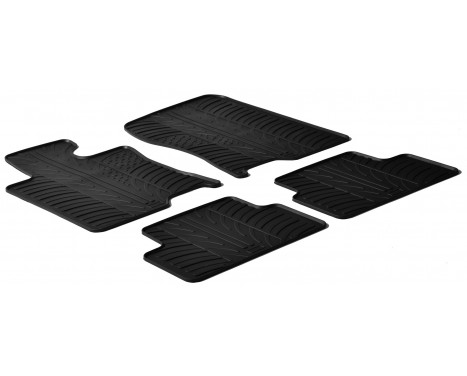 Rubber mats suitable for Honda Accord 2008- (T-Design 4-piece)