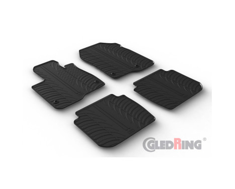 Rubber mats suitable for Honda CR-V VI 2023- (T profile 4-piece + mounting clips)