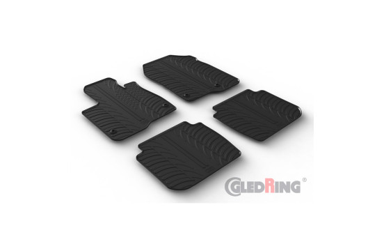 Rubber mats suitable for Honda CR-V VI 2023- (T profile 4-piece + mounting clips)