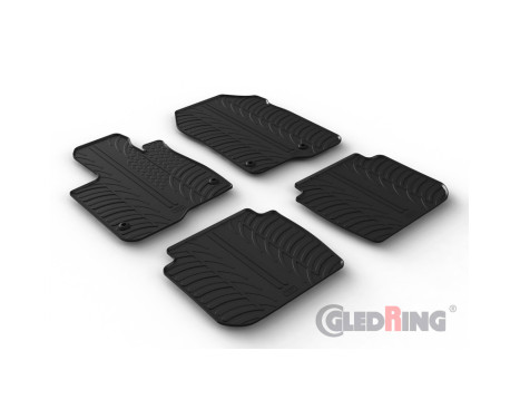 Rubber mats suitable for Honda CR-V VI 2023- (T profile 4-piece + mounting clips), Image 2