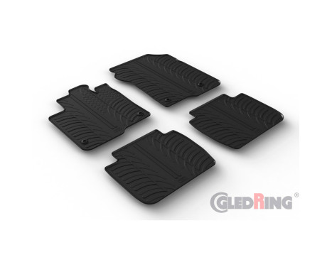 Rubber mats suitable for Honda ZR-V eHEV 2023- (T profile 4-piece + mounting clips), Image 2