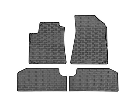 Rubber mats suitable for Hyundai e-Kona II (EV) 2023- (4-piece + mounting system)