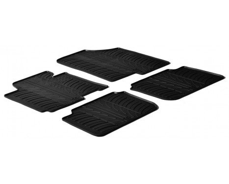 Rubber mats suitable for Hyundai Elantra sedan 2011- (T-Design 4-piece)