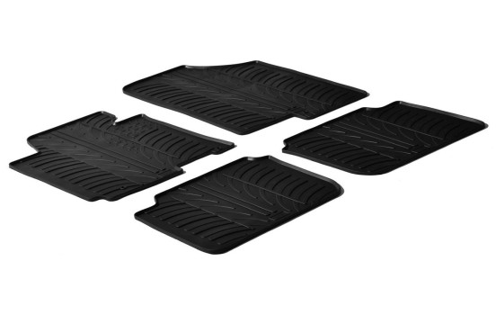 Rubber mats suitable for Hyundai Elantra sedan 2011- (T-Design 4-piece)