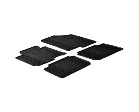 Rubber mats suitable for Hyundai Elantra sedan 2011- (T-Design 4-piece), Image 2