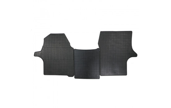 Rubber mats suitable for Hyundai H350 2015- (3-piece with mounting points)