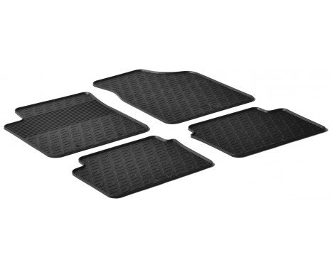 Rubber mats suitable for Hyundai i10 2008-2013 (T-Design 4-piece + mounting clips)