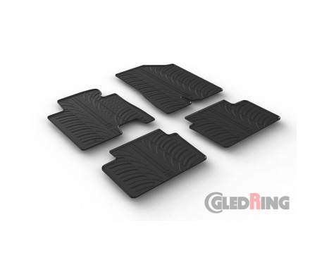 Rubber mats suitable for Hyundai i30 / Kia Cee'd 9/2015- (T-Design 4-piece), Image 2