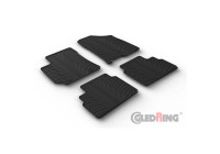 Rubber mats suitable for Hyundai Kona II 2023 - excl. e-Kona (T profile 4-piece + mounting clips)