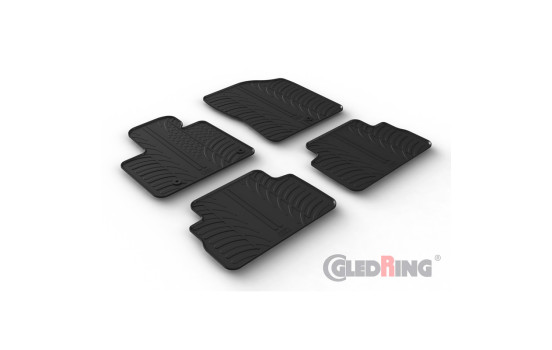 Rubber mats suitable for Hyundai Santa FÃ© IV (TM) Hybrid/PHEV 2020- (T profile 4-piece)